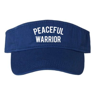 Cool Yoga Funny Gift Peaceful Warrior Gift Funny Gift Valucap Bio-Washed Visor