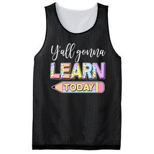 Cute Yall Gonna Learn Today Mesh Reversible Basketball Jersey Tank