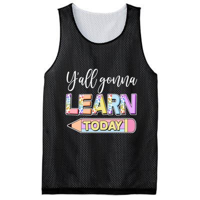 Cute Yall Gonna Learn Today Mesh Reversible Basketball Jersey Tank