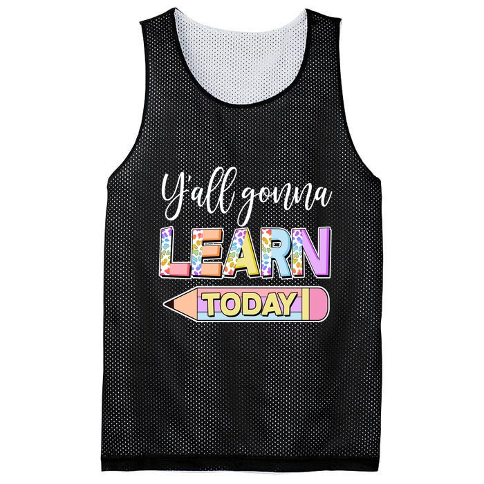 Cute Yall Gonna Learn Today Mesh Reversible Basketball Jersey Tank