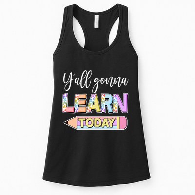 Cute Yall Gonna Learn Today Womens Tank Top