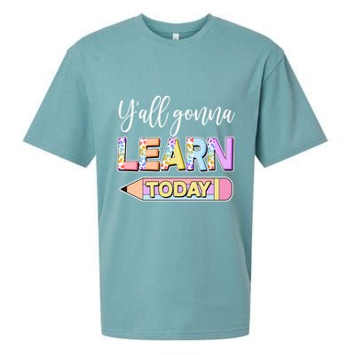 Cute Yall Gonna Learn Today Sueded Cloud Jersey T-Shirt