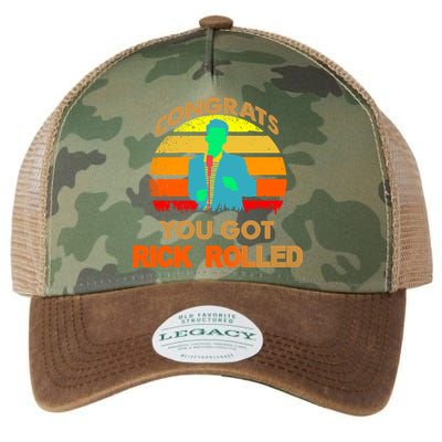 Congrats You Got Rick Rolled Meme Legacy Tie Dye Trucker Hat