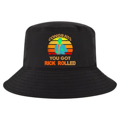 Congrats You Got Rick Rolled Meme Cool Comfort Performance Bucket Hat