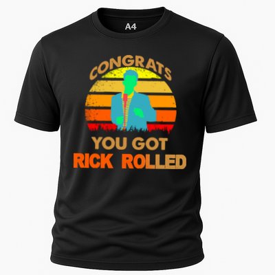 Congrats You Got Rick Rolled Meme Performance Shirt