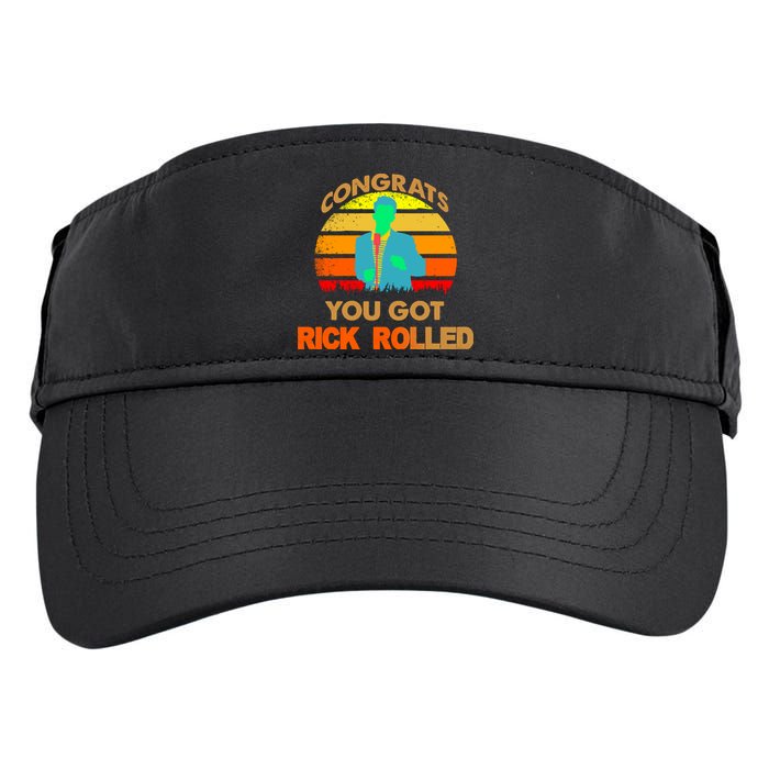 Congrats You Got Rick Rolled Meme Adult Drive Performance Visor