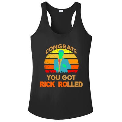 Congrats You Got Rick Rolled Meme Ladies PosiCharge Competitor Racerback Tank