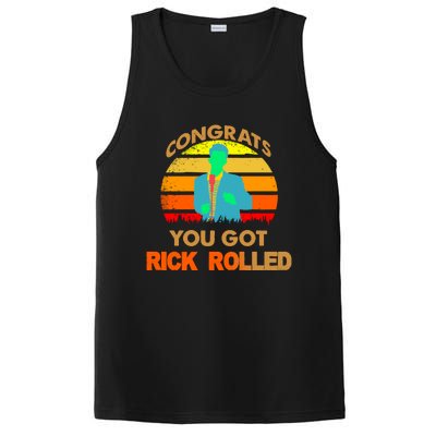 Congrats You Got Rick Rolled Meme PosiCharge Competitor Tank