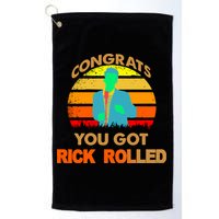 Congrats You Got Rick Rolled Meme Golf Towel
