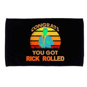 Congrats You Got Rick Rolled Meme Microfiber Hand Towel