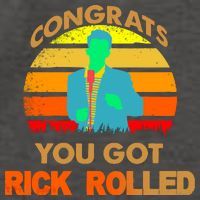 Congrats You Got Rick Rolled Meme Vector Backpack