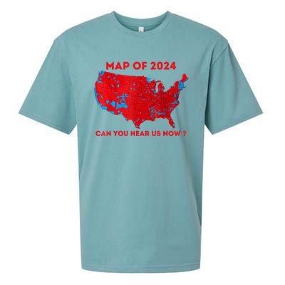 Can You Hear Us Now Map Of 2024 Usa County Election Sueded Cloud Jersey T-Shirt