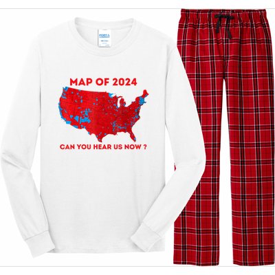 Can You Hear Us Now Map Of 2024 Usa County Election Long Sleeve Pajama Set