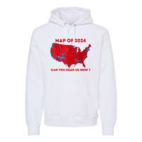 Can You Hear Us Now Map Of 2024 Usa County Election Premium Hoodie