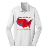 Can You Hear Us Now Map Of 2024 Usa County Election Silk Touch Performance Long Sleeve Polo