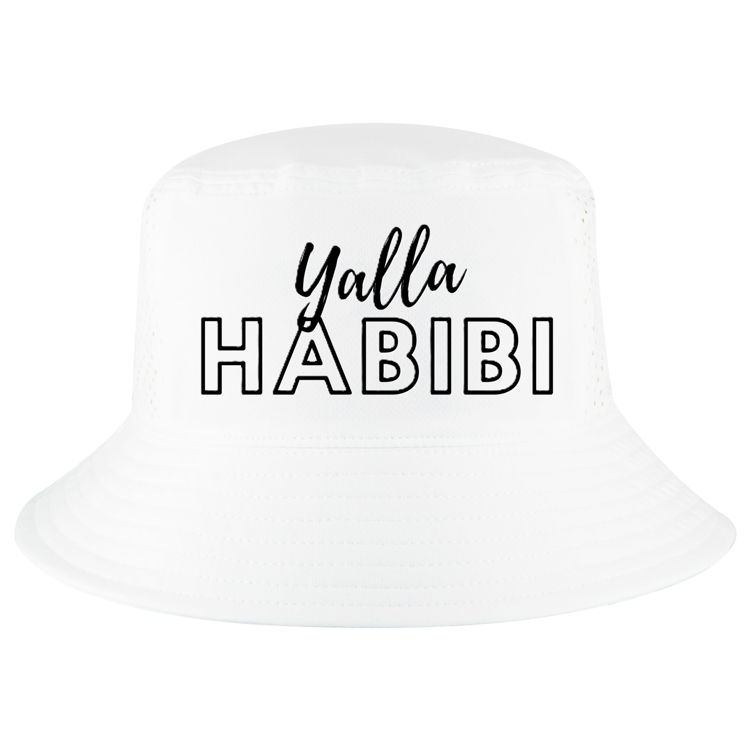 Cool Yalla Habibi Arabic Writing Cool Comfort Performance Bucket Hat