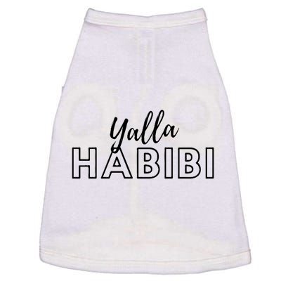 Cool Yalla Habibi Arabic Writing Doggie Tank