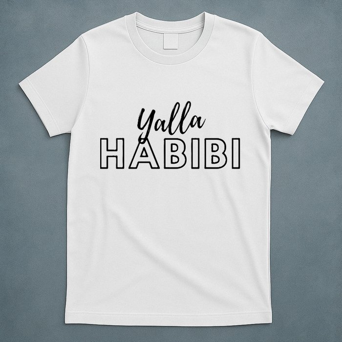 Cool Yalla Habibi Arabic Writing T-Shirt