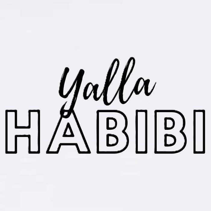 Cool Yalla Habibi Arabic Writing T-Shirt
