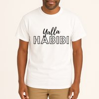 Cool Yalla Habibi Arabic Writing Tall T-Shirt