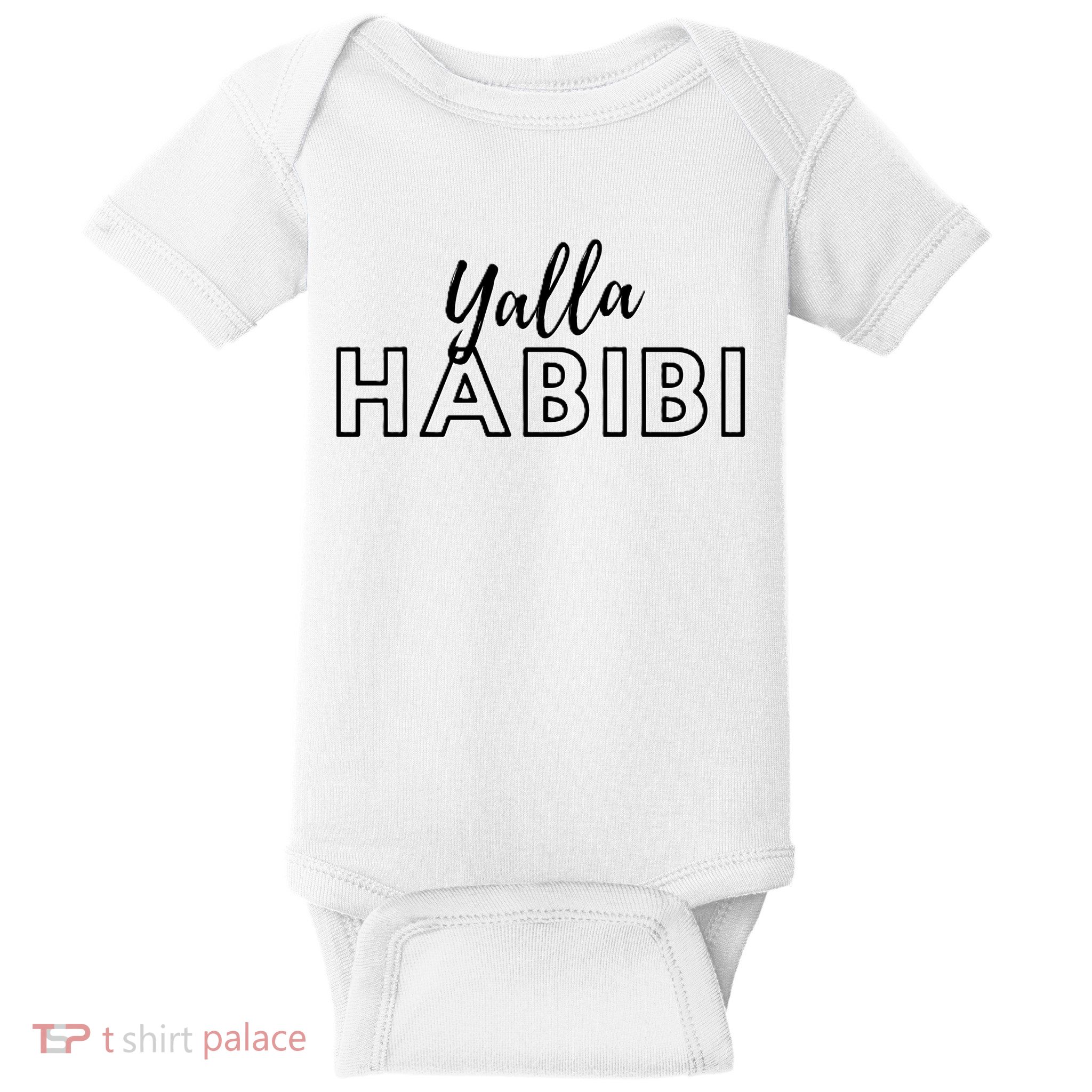 Cool Yalla Habibi Arabic Writing Baby Bodysuit