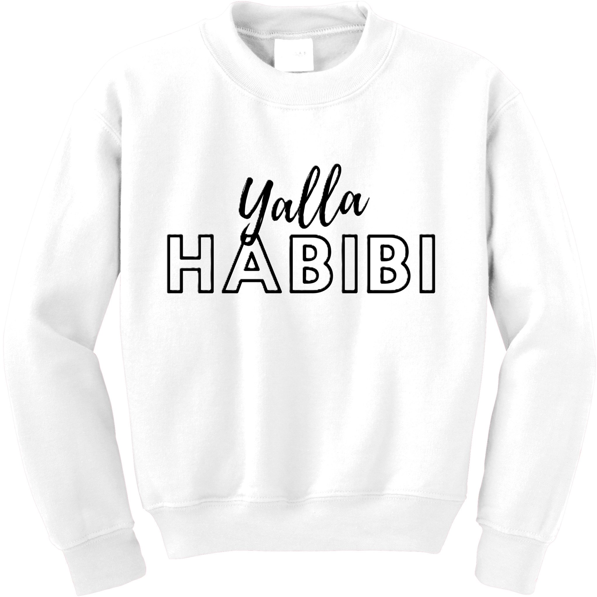 Cool Yalla Habibi Arabic Writing Kids Sweatshirt