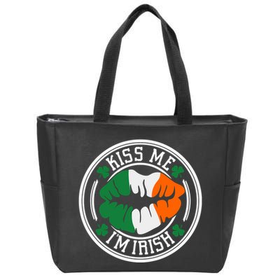 Celebrate Your Irish Pride In Style With Kiss Me IM Irish Zip Tote Bag
