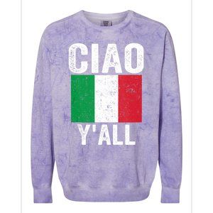 Ciao YAll Italian Slang Italian Saying Colorblast Crewneck Sweatshirt