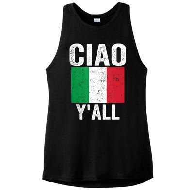 Ciao YAll Italian Slang Italian Saying Ladies PosiCharge Tri-Blend Wicking Tank