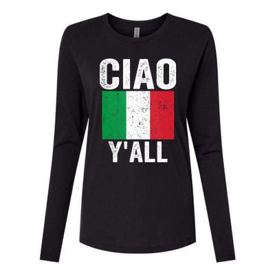 Ciao YAll Italian Slang Italian Saying Womens Cotton Relaxed Long Sleeve T-Shirt