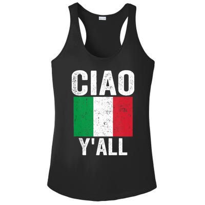 Ciao YAll Italian Slang Italian Saying Ladies PosiCharge Competitor Racerback Tank