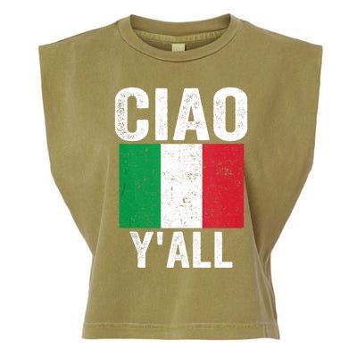 Ciao YAll Italian Slang Italian Saying Garment-Dyed Women's Muscle Tee