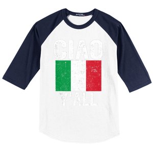 Ciao YAll Italian Slang Italian Saying Baseball Sleeve Shirt