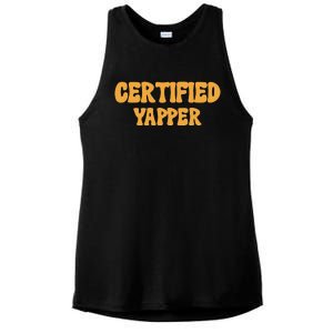 Certified Yapper I Love Yapping For Professional Yappers Ladies PosiCharge Tri-Blend Wicking Tank