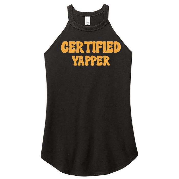 Certified Yapper I Love Yapping For Professional Yappers Women's Perfect Tri Rocker Tank