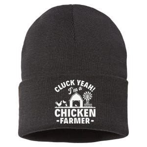 Cluck Yeah! IM A Chicken Farmer Chicken Farmer Sustainable Knit Beanie