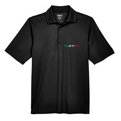 Ciao Yall Italian Slang Italian Saying Men's Origin Performance Pique Polo