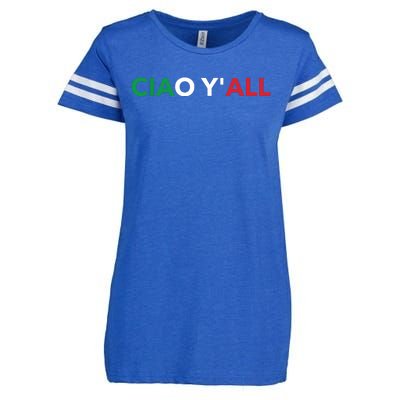 Ciao Yall Italian Slang Italian Saying Enza Ladies Jersey Football T-Shirt