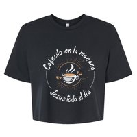 Cafecito Y Jesus Reagalo Cristiano Christian Spanish Bella+Canvas Jersey Crop Tee