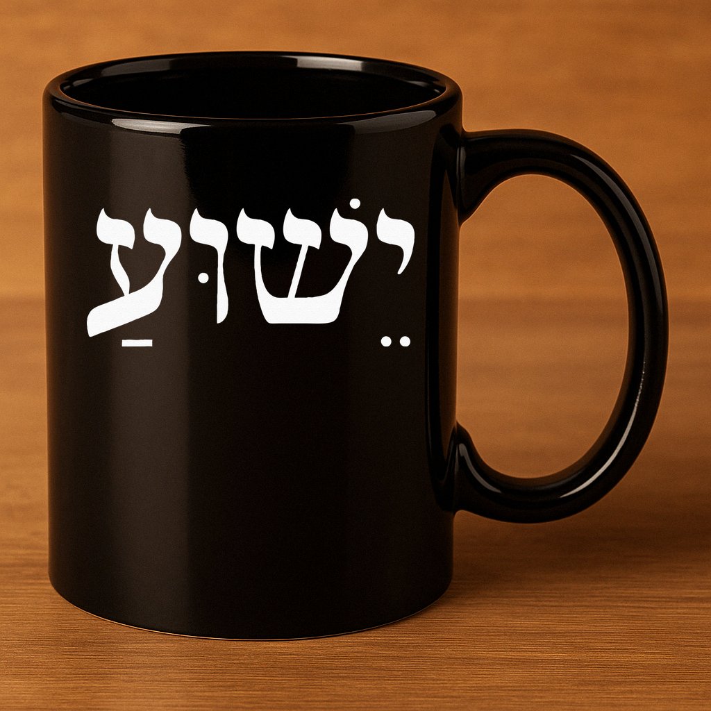 Christian  Yeshua Jesus In Hebrew Faith 11oz C Handle Ceramic Mug