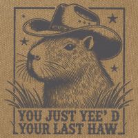 Capybara You Just Yeed Your Last Haw Cotton Canvas Backpack