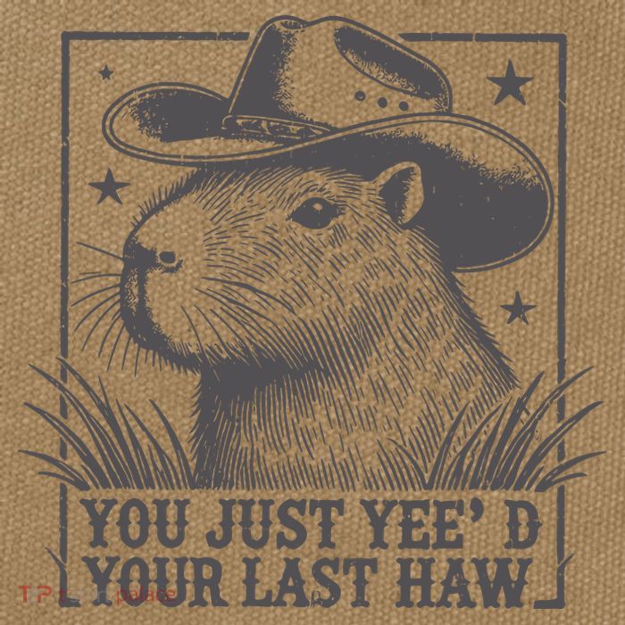 Capybara You Just Yeed Your Last Haw Cotton Canvas Backpack