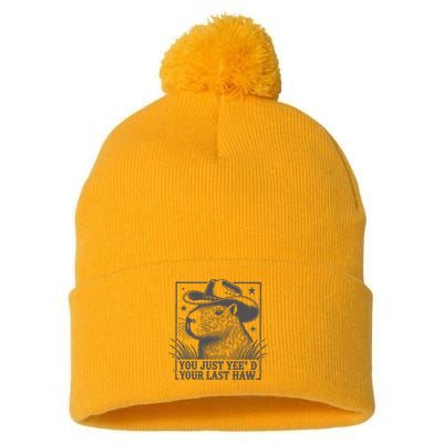 Capybara You Just Yeed Your Last Haw Pom Pom 12in Knit Beanie