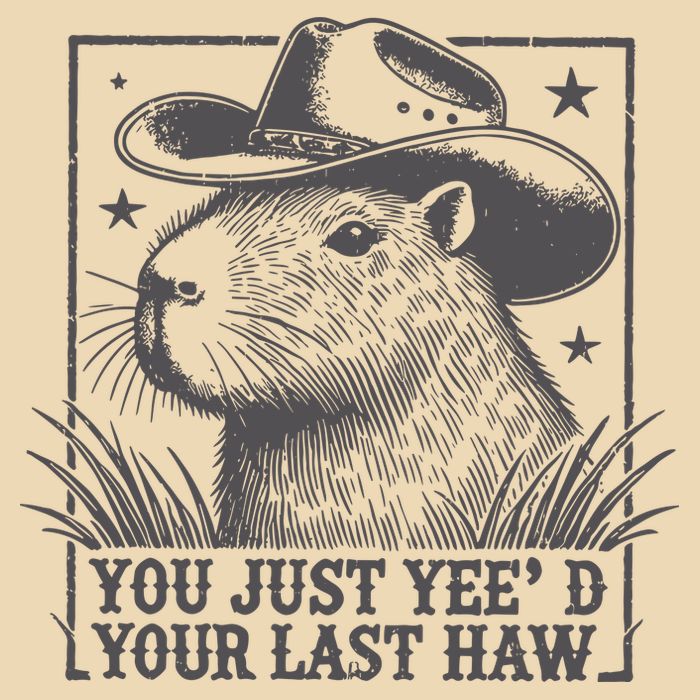 Capybara You Just Yeed Your Last Haw Zip Tote Bag