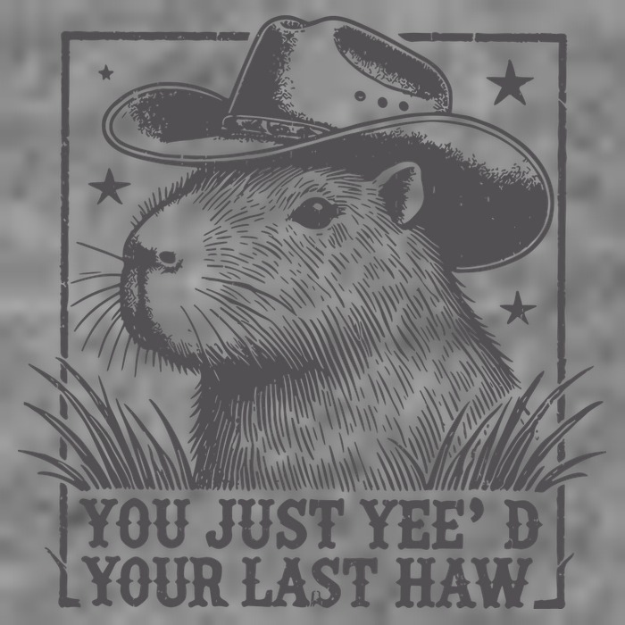 Capybara You Just Yeed Your Last Haw 7-Panel Snapback Hat