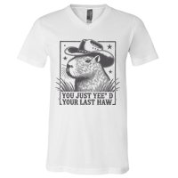Capybara You Just Yeed Your Last Haw V-Neck T-Shirt