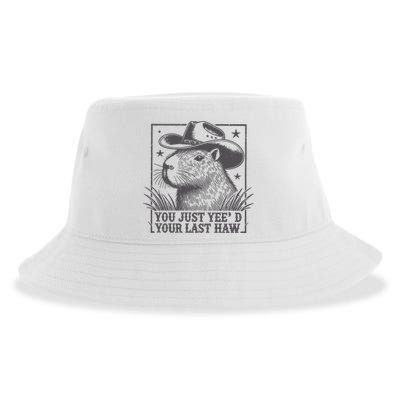 Capybara You Just Yeed Your Last Haw Sustainable Bucket Hat