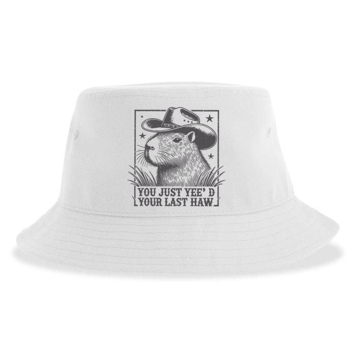 Capybara You Just Yeed Your Last Haw Sustainable Bucket Hat