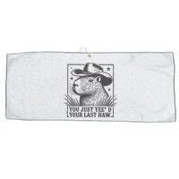 Capybara You Just Yeed Your Last Haw Large Microfiber Waffle Golf Towel
