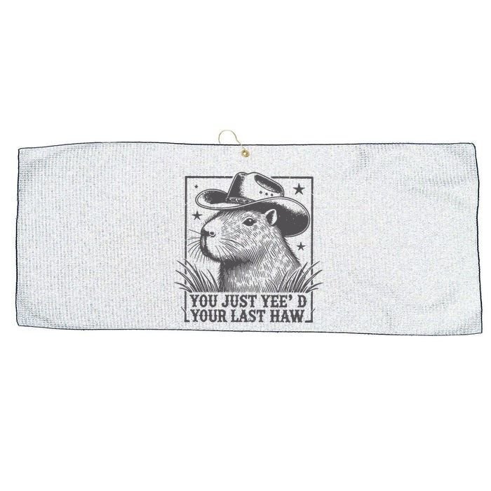 Capybara You Just Yeed Your Last Haw Large Microfiber Waffle Golf Towel